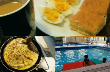 My breakfast Routine | Palak daal Paratha | Outing with Kids | Swimming with family