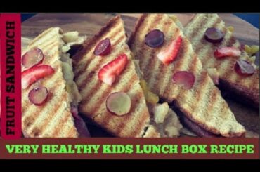 Very healthy and delicious fruits sandwich recipe | How to make kids eat fruit | kids lucnchbox idea