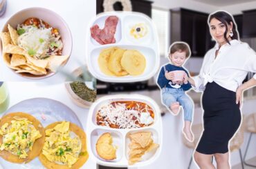 WHAT WE EAT IN A DAY! 14 WEEKS PREGNANT // TODDLER MEAL IDEAS