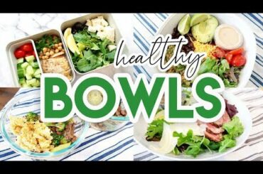 🥗 HEALTHY BOWLS MEAL PREP! 😀 EASY RECIPES FOR LUNCH OR DINNER 🍽 LOW CARB + KETO MEAL PREP