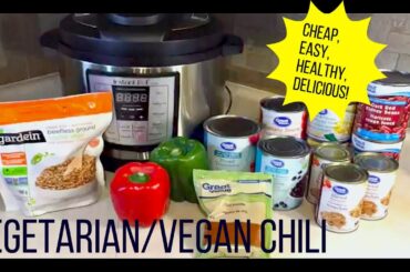 VEGAN/VEGETARIAN Chili Recipe - EASY! CHEAP! HEALTHY! DELICIOUS! - Instant Pot or Slow Cooker