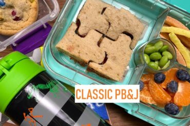 PB&J Puzzle sandwich! | Easy and healthy kids lunch bento | Week 2, Lunch1