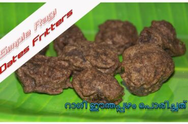 Tasty Ragi Dates Fritters | Easy Evening Snacks |
