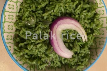 Palak or Spinach rice..Healthy  lunch box recipe