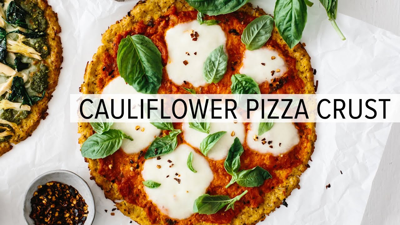 CAULIFLOWER PIZZA CRUST | best low-carb + keto pizza crust CAULIFLOWER PIZZA CRUST | best low-carb + keto pizza crust