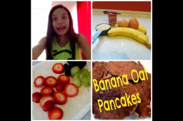 Healthy Breakfast Idea - Banana Oatmeal Pancakes