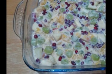 একটি উপকরনে তৈরি মজাদার ফ্রুট সালাদ।fruit salad recipe in bangla