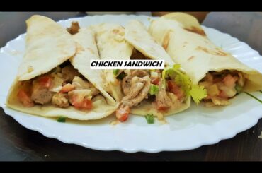 CHICKEN SANDWICH RECIPE | Easy sandwich recipe | Arabian style sandwich | Chicken wrap