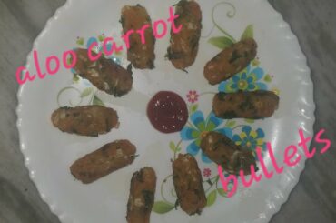 Carrot and potato snack//healthy snack recipe //veg bullets//aloo carrot bullets