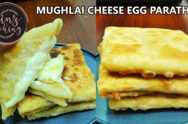 Mughlai Egg Paratha Recipe - Cheese Anda Paratha  - Easy Snacks Recipe - Tiffin Box Idea