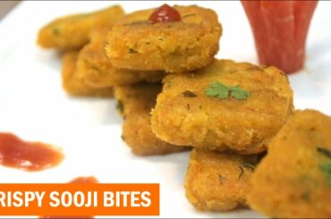 Crispy Sooji Bites Recipe - Tasty Sooji Aloo Pakora Recipe - Healthy Recipe - Teatime Snack Recipe