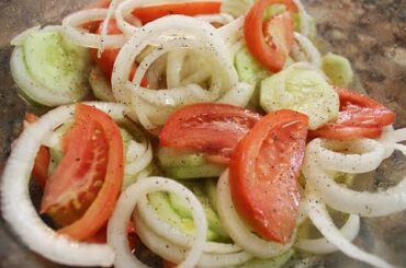 Cucumber, Onion & Tomato Salad Recipe