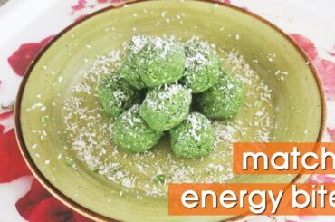 No-Bake Matcha Energy Bites || Healthy Vegan Recipes