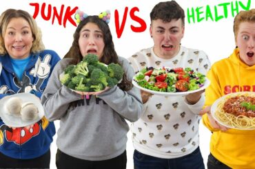 COOKING JUNK VS HEALTHY FOOD CHALLENGE!