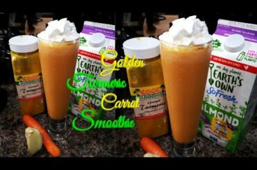Golden Turmeric Carrot Ginger Smoothie/Juice recipe: weight loss diet/super food