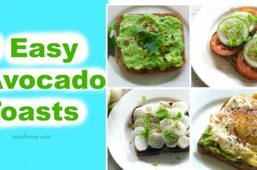 How To Eat An Avocado - 4 Easy Avocado Toasts - Healthy Breakfast Recipes | Nisa Homey