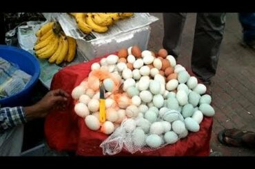 Eggs# Old Man Selling Pure Healthy Food Boiled Duck Eggs & Banana Delicious street Food
