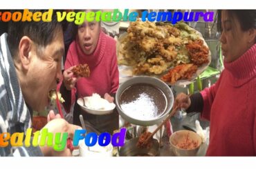 VLOG#34  I cooked vegetable tempura for dinner,  Very healthy food