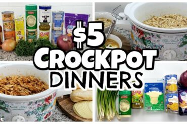 $5 EASY + HEALTHY CROCKPOT MEALS || Frugal Family Dinners in the Slow Cooker