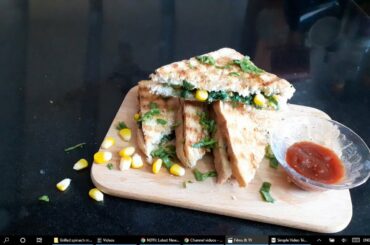 Tasty Grilled spinach melt | Healthy and easy to make sandwich by Indian treasures