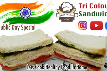 Tri-colour Sandwich in Tamil / Tiranga Sandwich / Easy Republic day special Recipe / chris cookery