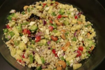 How To Make Pearl Couscous Salad | Mediterranean Salad | Healthy Salad Recipe |