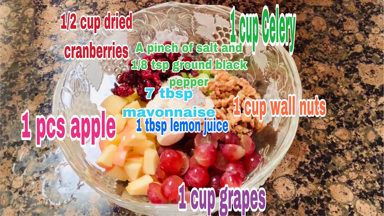 WALDORF SALAD RECIPE WALDORF SALAD RECIPE
