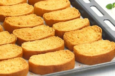 Homemade Toast Biscuit /Milk Rusk Recipe by Tiffin Box for kids | Sweet Bread Rusk/ Tea rusk Recipe