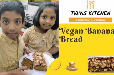 Vegan Banana Bread recipe| Eggless Banana Cake|Best ever Banana bread recipe with wheat flour & nuts