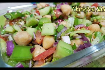 Healthy chickpea salad/సెనగలు తో సలాడ్ /weight loss recipe/manhitha's kitchen/diet recipe