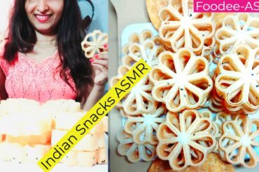 ASMR Indian Snacks - Achappam and Khakhra with Black Tea , a healthy Snack.