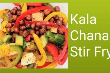 Kala Chana Stir fry | Chickpea and Vegetables Stir Fry | Chickpea Salad