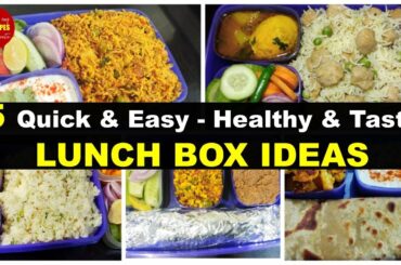 5 Quick & Healthy Lunchbox Recipes | Quick Tiffin box Ideas for Working Women / Husbands / Students