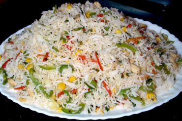 Vegetable Fried Rice Recipe - Fried Rice Restaurant Style - Chinese Fry Rice Recipe