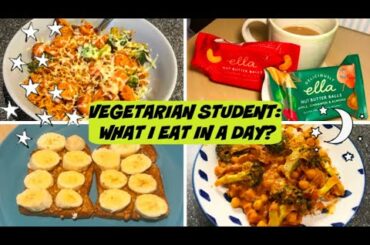 WHAT I EAT IN A DAY AS A VEGETARIAN STUDENT *healthy & cheap meal recipes*