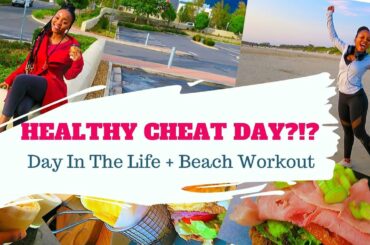 HEALTHY CHEAT DAY?!? BEACH WORKOUT | Day In The Life | Tribal Braids | Vlog