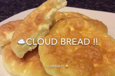 #keto CLOUD BREAD only 3 ingredients! ☁️☁️☁️