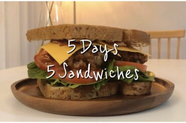 :: 샌드위치로 직장인 일주일 도시락 만들기 :: 5 Easy Sandwich Recipes ::