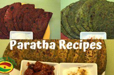 3 No stuffing healthy paratha recipes by Epic Bong Kitchen | beetroot | Palak | Methi Paratha