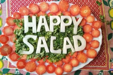 Happy Salad Decoration Ideas, Easy Ideas Vegetable Art, Vegetable Carving & Cutting Garnish, CHR Art