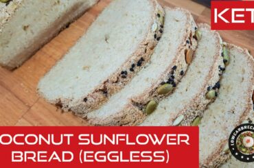 HOW TO MAKE KETO VEGAN COCONUT SUNFLOWER BREAD (EGGLESS) - THE CHEAPEST & HEALTHIEST NUT FREE BREAD!