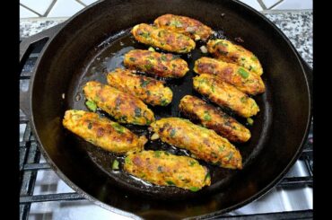 Easy Chicken Seekh Kabab Recipe Without Oven/easy &healthy Kids Lunch Box Recipe 😋