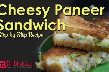 How to Make Cheese Paneer Sandwich on Tawa ★ Cheese Sandwich Recipe