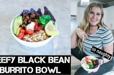 HEALTHY BEEF BURRITO BOWL, Healthy GROUND BEEF RECIPES for WEIGHT LOSS, Beef Black Bean BURRITO BOWL