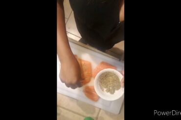 Healthier meals...…. Blacken salmon with fried squash