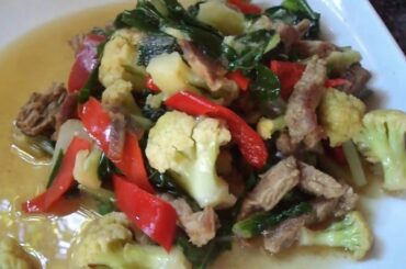 Beef Cauliflower and Pechay Stir Fry / Healthy lutong bahay  Recipe / Indigenous Kitchen