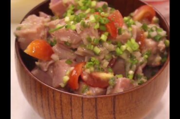 Karton Presents Healthy Recipes by Chef Noel Agra: Tuna Ceviche with Baked Mushroom Crisps