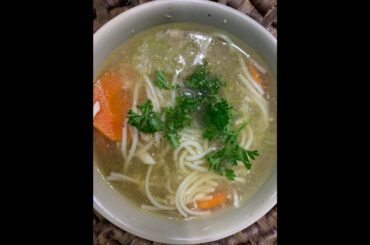 Soup week ||Chicken noodle soup|| low calories chicken soup