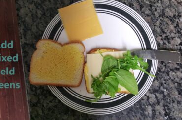 Food Hack: Fried 2 Cheese, Chopped Bacon, Mixed- Greens Sandwich