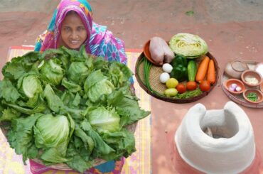 How To Make Lettuce Salad Healthy & Easy Vegetable Salad Farm Fresh Lettuce Harvesting And Eating